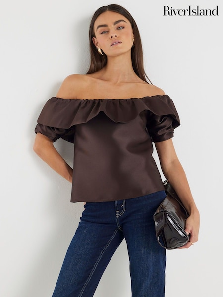 River Island Premium Frill Detail Top (V12869) | R$ 515