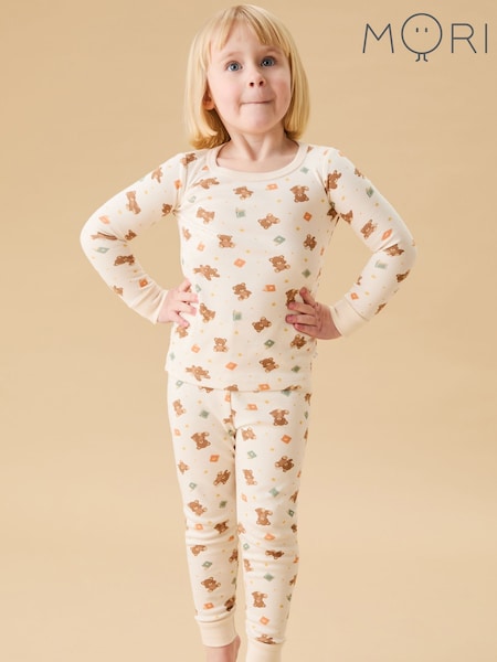 MORI Cream Teddy Bear Supersoft Pyjamas Set (V13038) | €47 - €50