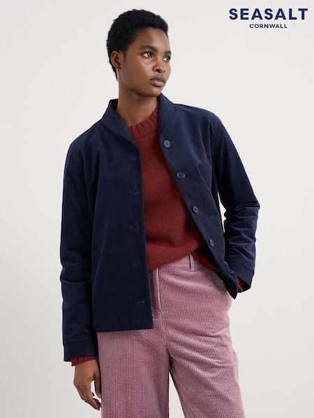 Seasalt Cornwall Blue Brightwork Cut Cord Jacket (V13089) | €150