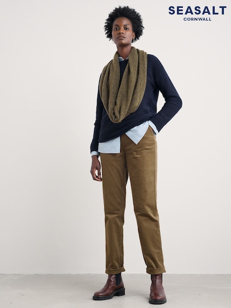 Seasalt Cornwall Brown Crackington Tapered Trousers (V13091) | €105