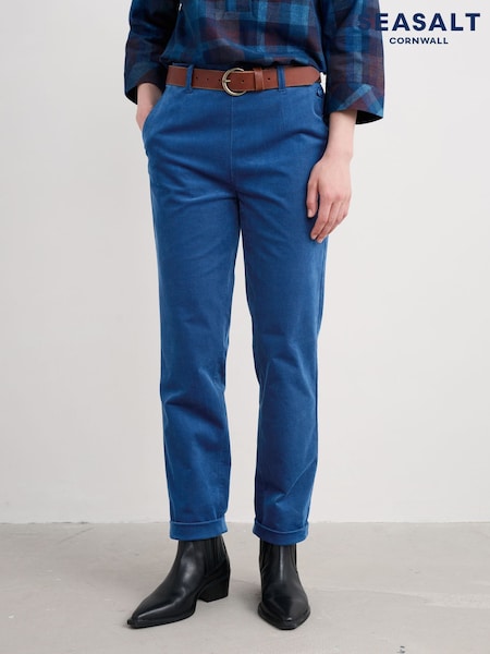 Seasalt Cornwall Blue Crackington Tapered Trousers (V13092) | €89