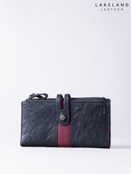 Lakeland Leather Black Hartsop Leather Double Zip Purse (V13312) | R$ 395