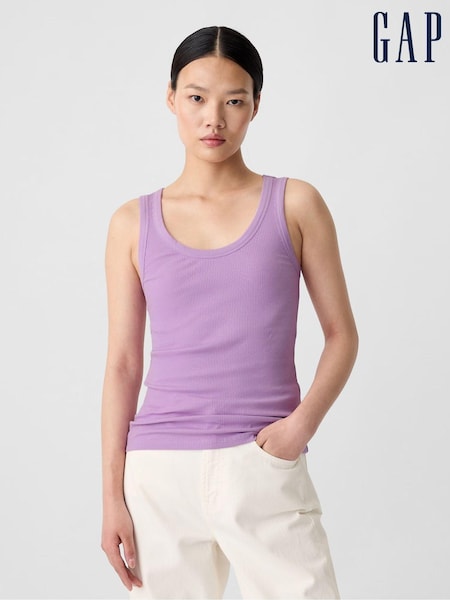 Gap Purple Soft Ribbed Sleeveless Vest Top (V13397) | €8