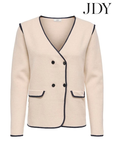 JDY Contrast Trim Asymmetric Knitted Blazer (V13469) | 58 €
