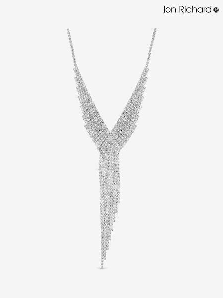 Jon Richard Silver Plated and Crystal Statement Drop Necklace (V13525) | €40