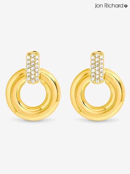 Jon Richard Plated and Pave Door Knocker Earrings (V13546) | 28 €