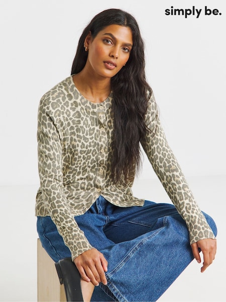 Simply Be Animal Crew Neck Cardigan (V13550) | €37