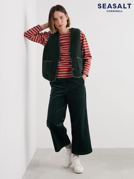 Seasalt Cornwall Green Asphodel Cord Trousers (V13555) | 346 QAR