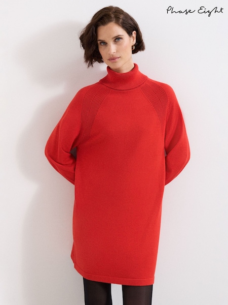 Phase Eight Orange Ellie Knit Dress (V13731) | R$ 980