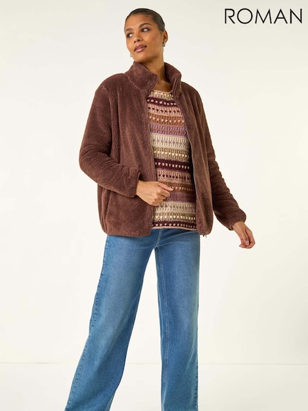 rjava - Roman Soft Sherpa Fleece Jacket (V13798) | € 58