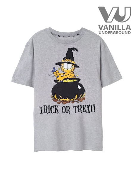 Vanilla Underground Grey Garfield Short Sleeved T-Shirt (V13915) | 130 QAR
