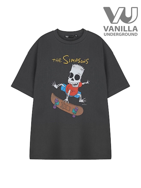Vanilla Underground Grey The Simpsons Short Sleeved T-Shirt (V13923) | 130 QAR