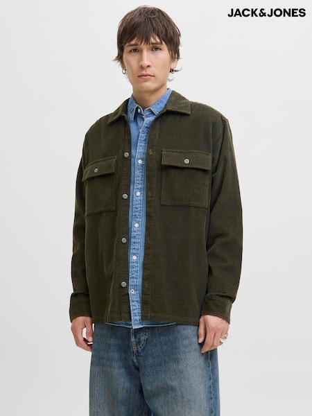 JACK & JONES Green Cord Shirt (V13944) | 223 QAR