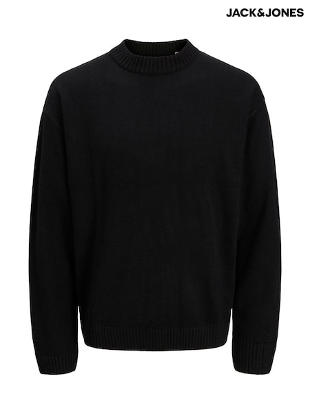 JACK & JONES Black Knitted Crew Neck Jumper (V13965) | €42