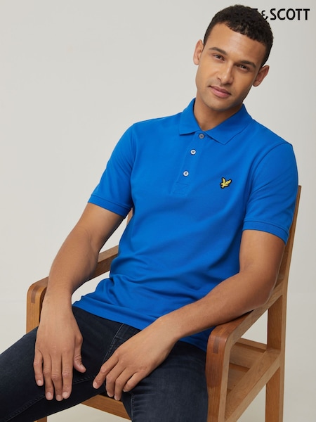 Lyle & Scott Blue Plain Polo Shirt (V13993) | $106