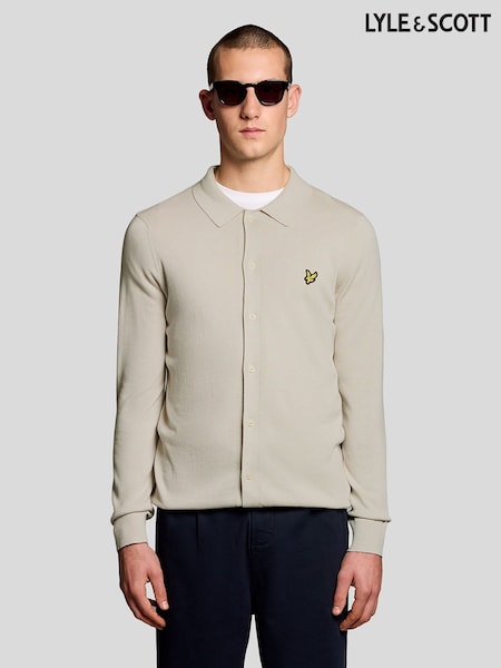 Lyle & Scott Grey Cotton Knitted Shirt (V13997) | kr1 680