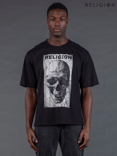 Religion Black Crack T-Shirt (V14044) | €53