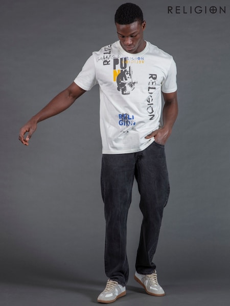 Religion White Punk T-Shirt (V14049) | R$ 395