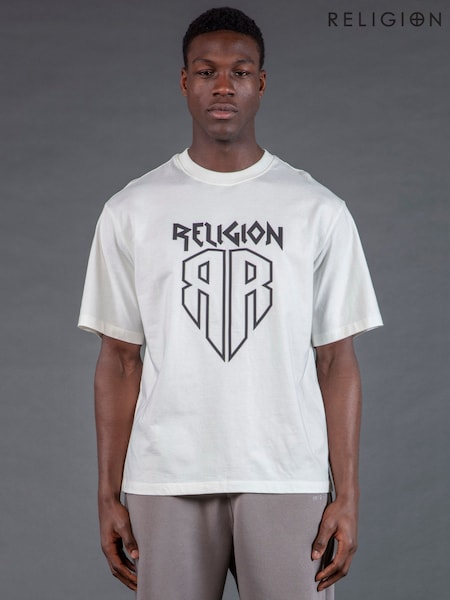 Religion White Shield T-Shirt (V14056) | €57