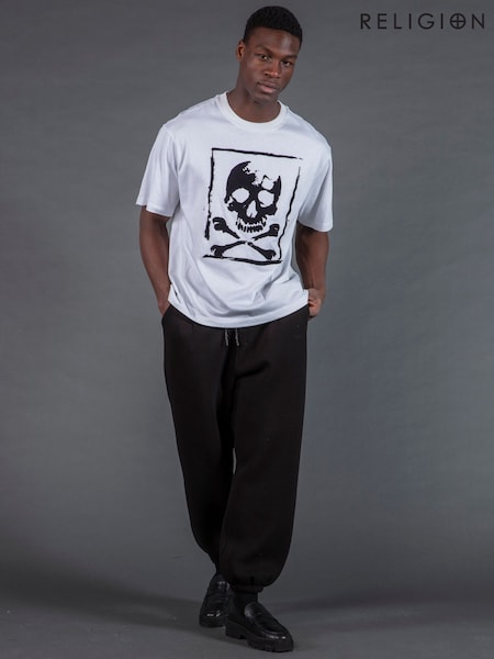 Religion White Skull Crossbone T-Shirt (V14062) | R$ 395
