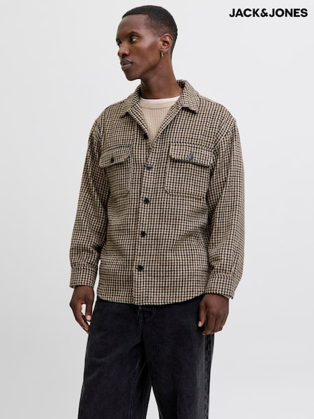 JACK & JONES Brown Check Overshirt (V14094) | €64