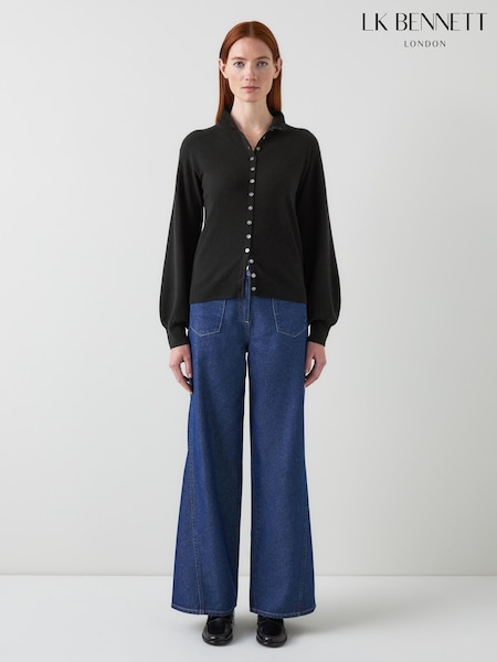 LK Bennett Marl Tiny Button Up Sweater (V14156) | 279 €