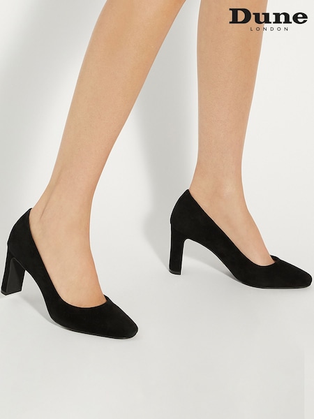 Dune London Black WF Arriving Comfort Mid Block Heels (V14292) | €118