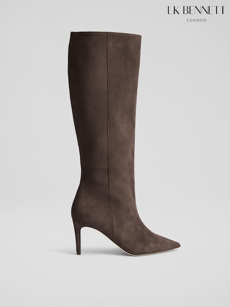 LK Bennett Brown Astrid Suede Knee Boots (V14529) | €637