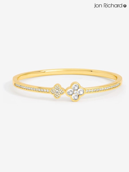 Jon Richard Plated and Pave Clover Bangle (V14566) | 39 €