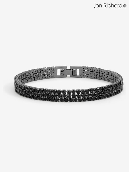 Jon Richard Black Jet Stone Multirow Bracelet (V14567) | €22.50