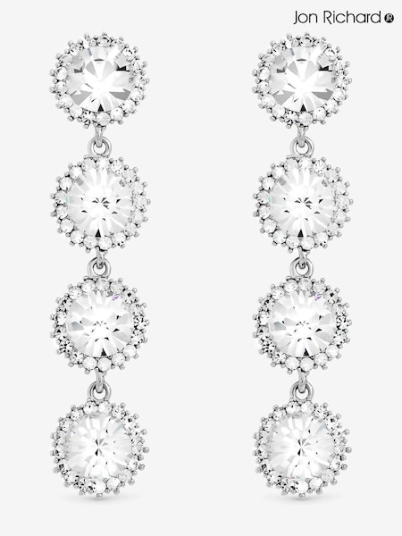 Jon Richard Silver Tone Crystal Statement Drop Earrings (V14579) | €40