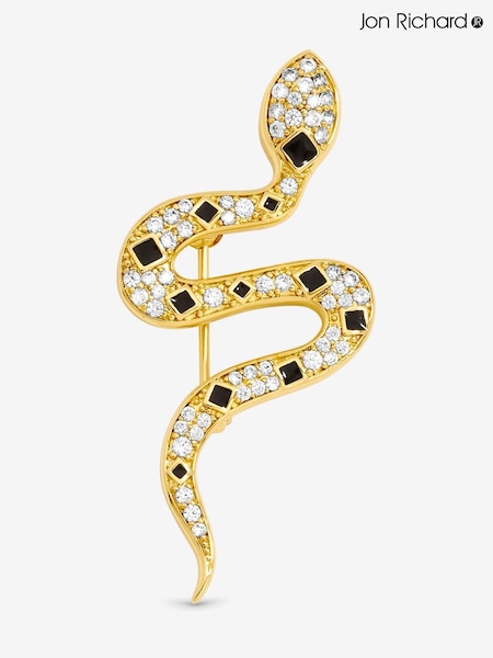 Jon Richard Plated Crystal and Jet Snake Brooch Gift Box (V14592) | ‏116 د.إ.‏