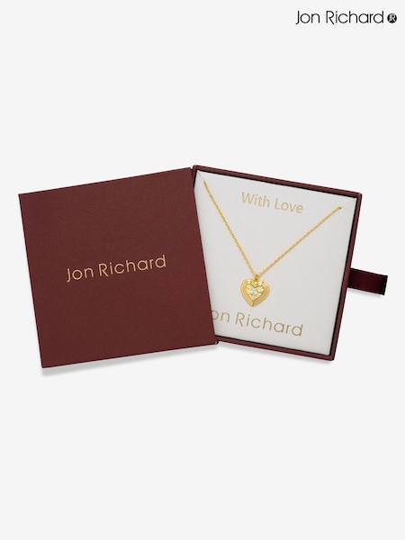 Jon Richard Gold 18K Plated Heart Pendant Gift Box (V14628) | €27