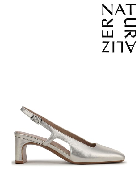 Naturalizer Wide Fit Silver Carmen Slingbacks Shoes (V14991) | €166