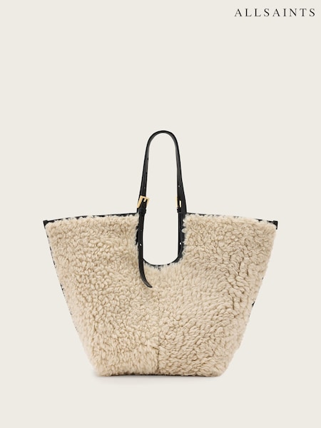 AllSaints Black Ara Shearling Tote (V15273) | R$ 4.925