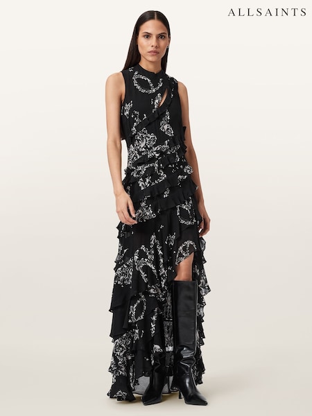 AllSaints Black Cady Dress (V15274) | AED1,392