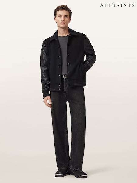 AllSaints Black Endleton Bomber Jacket (V15281) | €445