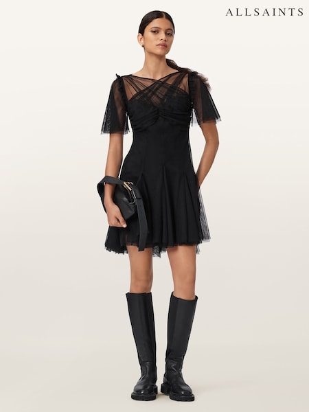 AllSaints Black Midi Dress (V15296) | €184