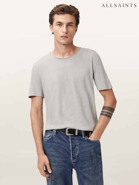 AllSaints Dark Grey Figure Short Sleeve 100% Cotton T-Shirt (V15299) | 272 QAR