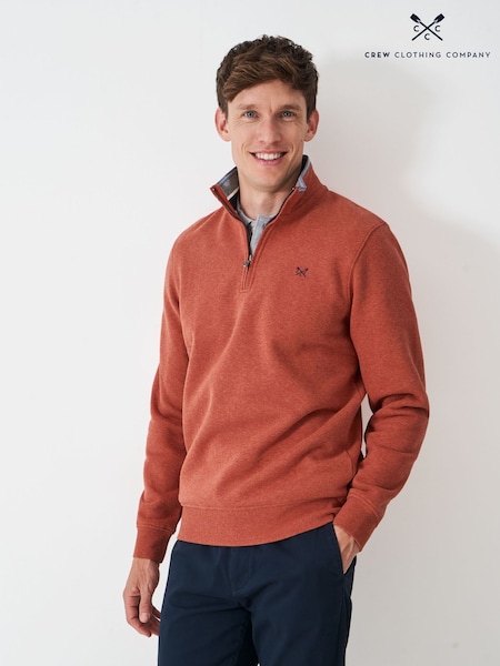 Crew Clothing Red Classic Half Zip Sweatshirt (V15442) | €86