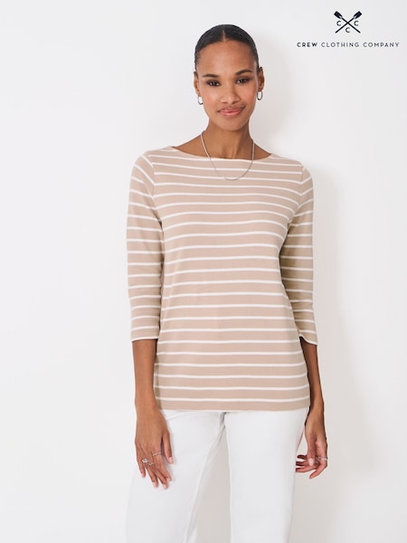 Crew Clothing Natural Ultimate Breton T-Shirt (V15449) | €55