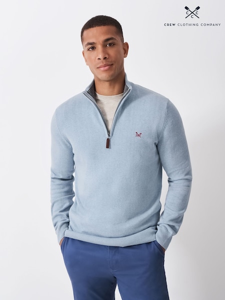 Crew Clothing Blue Classic Half Zip Jumper (V15452) | €99