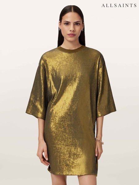 AllSaints Green Opal Logo Dress (V15489) | R$ 1.765