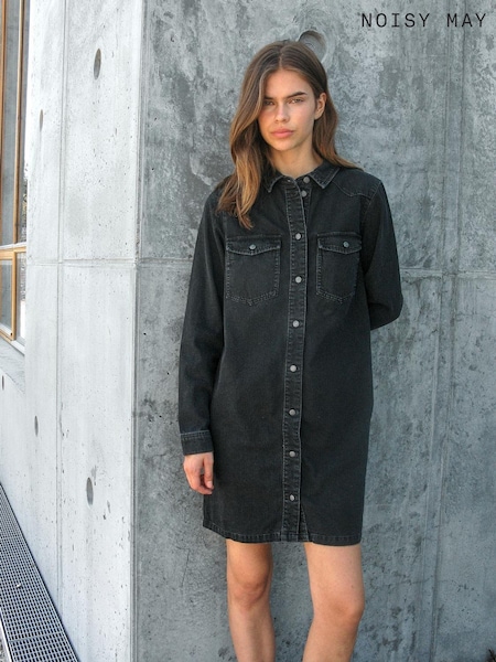 NOISY MAY Black Long Sleeve Denim Dress (V15653) | €53