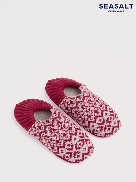 Seasalt Cornwall Red Women's Cabin Slippers (V15668) | €33