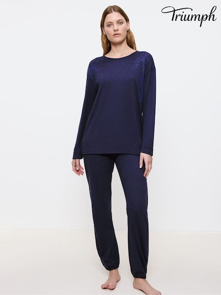 Triumph Blue Endless Comfort - Long-sleeved Pyjamas (V15692) | 75 €