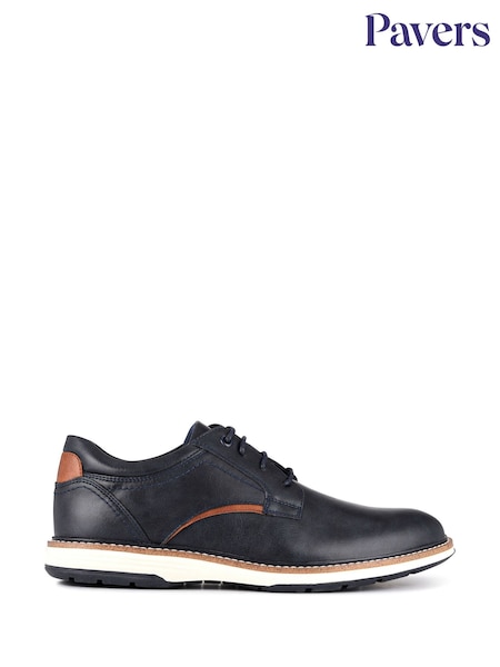 Pavers Blue Wide Fit Lace-Up Casual Shoes (V15738) | €51