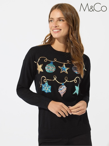 M&Co Bauble Sequin Jumper (V15756) | R$ 355