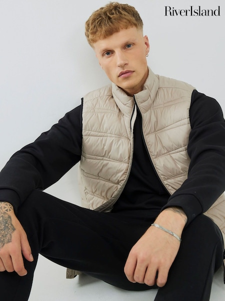 River Island Natural Puffer Gilet (V15815) | €59