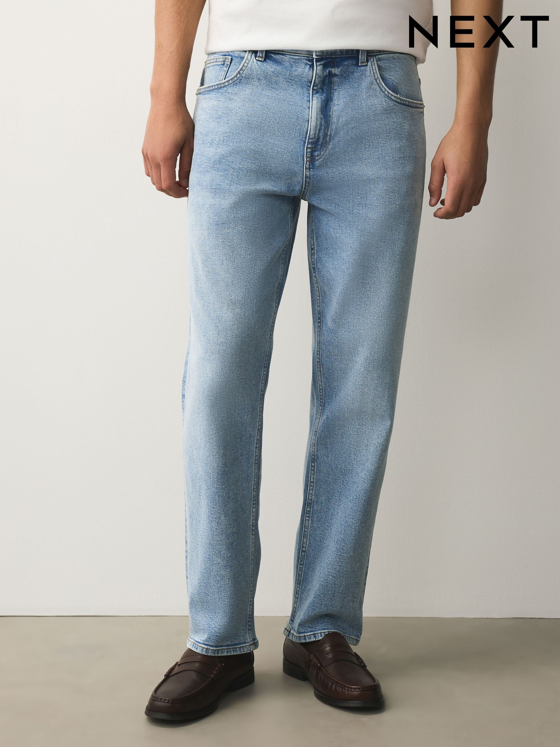 Men's Straight Fit Jeans | Slim Straight Cut Jeans | Next Official